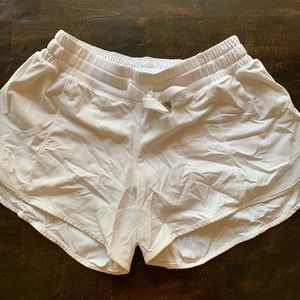 White Hotty Hot 4” Lulu Lemon Shorts